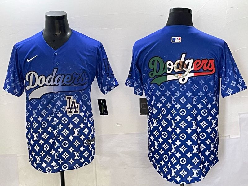Men Los Angeles Dodgers Blank Blue Nike 2025 MLB jersey 06